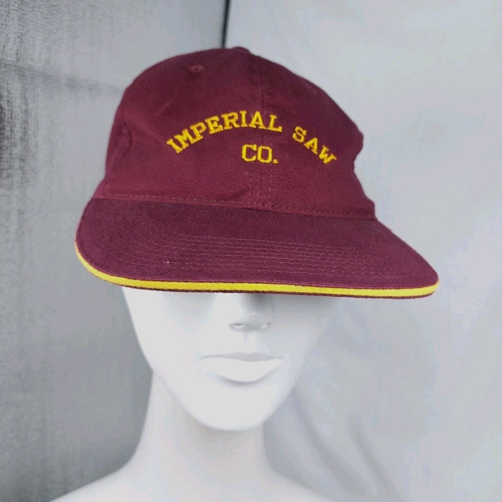 Imperial Saw Co. Cap Hat By‎ Enza Maroon Gold